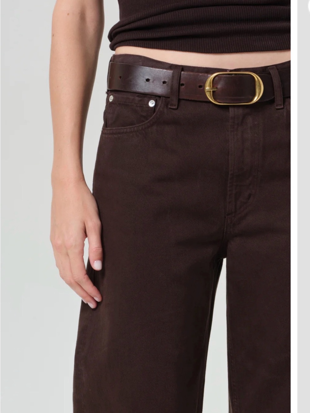 Citizens Of Humanity Relaxed Miro in Dark Brown - Picture 5 of 15